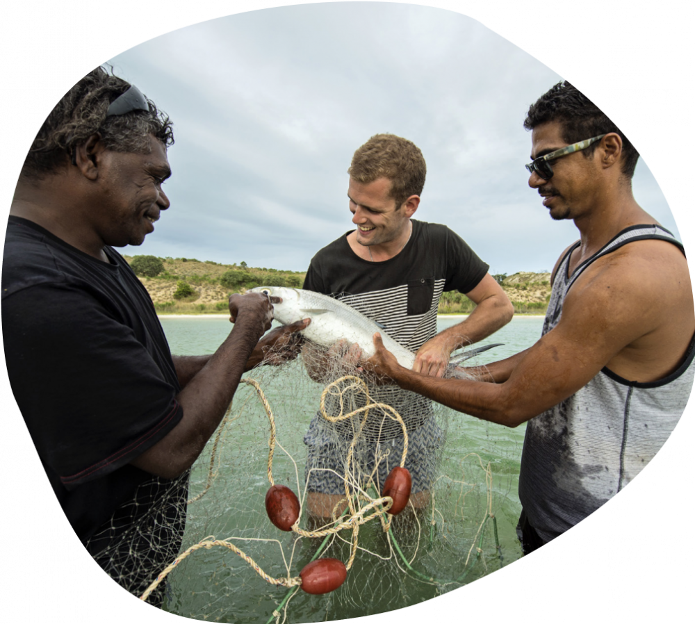 Man with fish