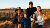 Matt Hayden and Family at Uluru