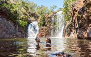 Couple in Florence Falls - Litchfield National Park