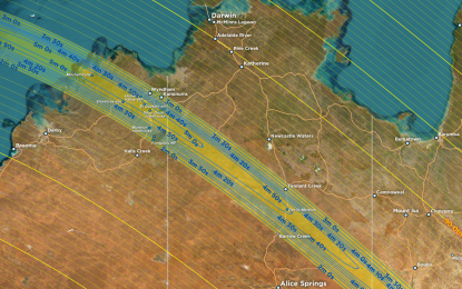 Map of 2028 solar eclipse path.