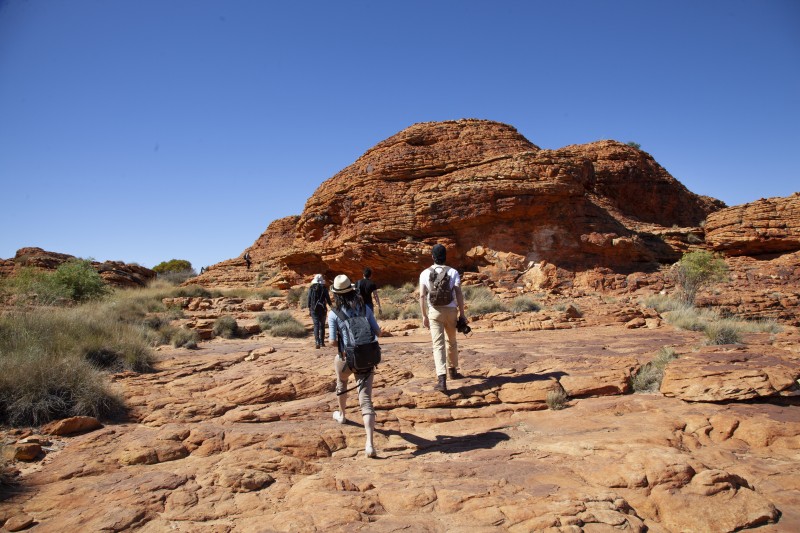 Tourists exploring Kings Canyon at Watarrka National Park