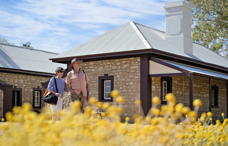 Visitors at the Alice Springs Telegraph Station