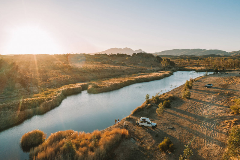 Finke River - Two Mile Campground Aerial